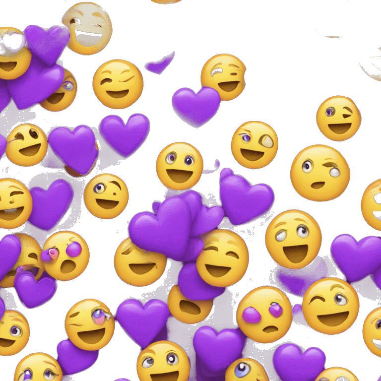 Smiling face with eyes full of Purple Hearts emoji