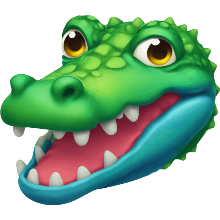 saturated colorful alligator  emoji