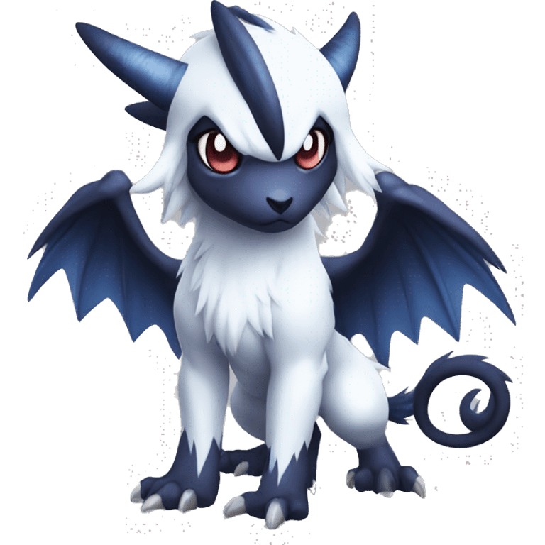 Edgy Cool Kawaii Baby Nargacuga-Absol-Pokémon Full Body Detailed High Quality emoji