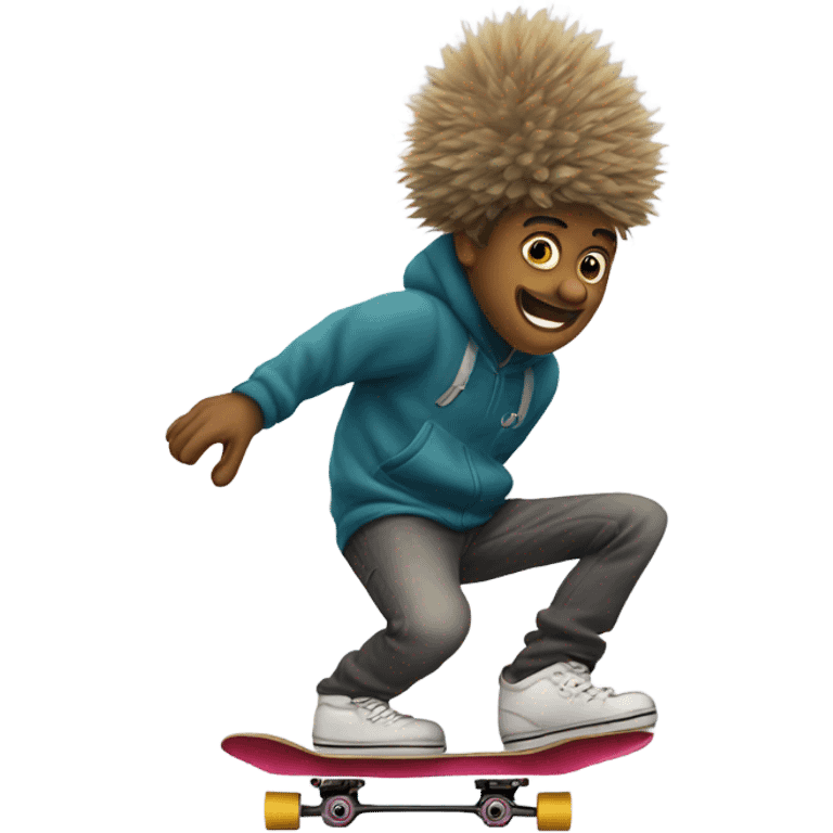 rata andando en skate emoji