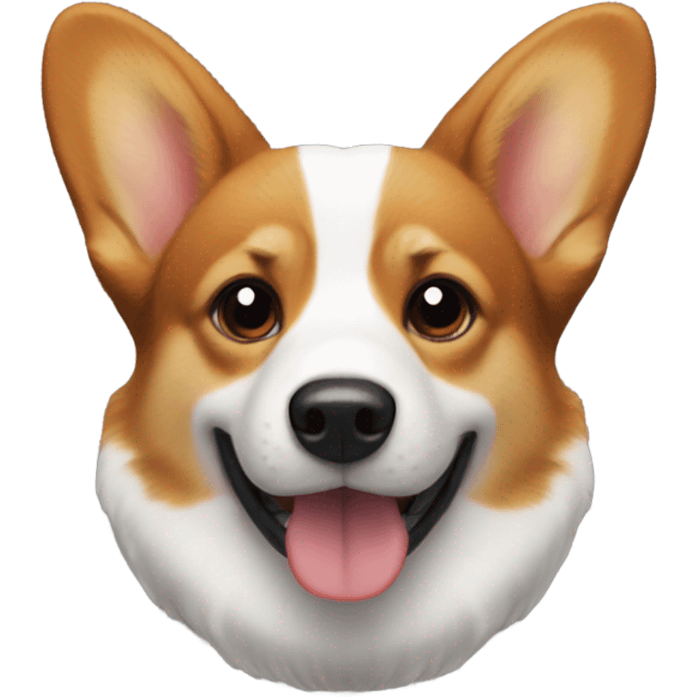 Black and red corgi emoji