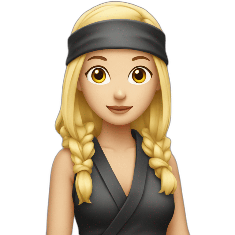 blonde sushi master with bandana emoji