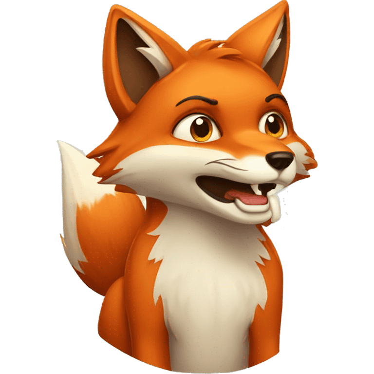 upset fox emoji