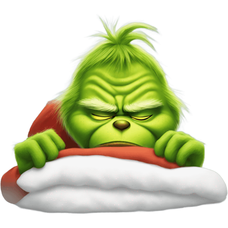 Grinch sleeping emoji