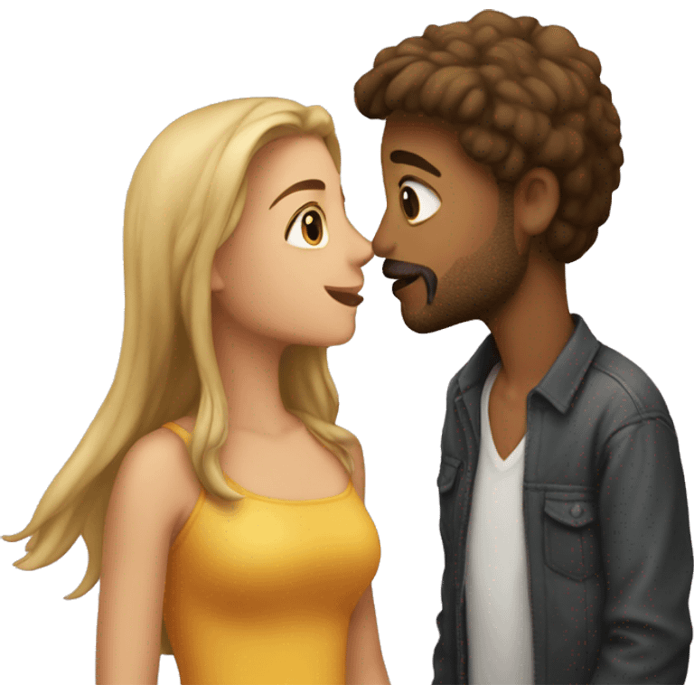 They have a childA girl kisses a man  emoji