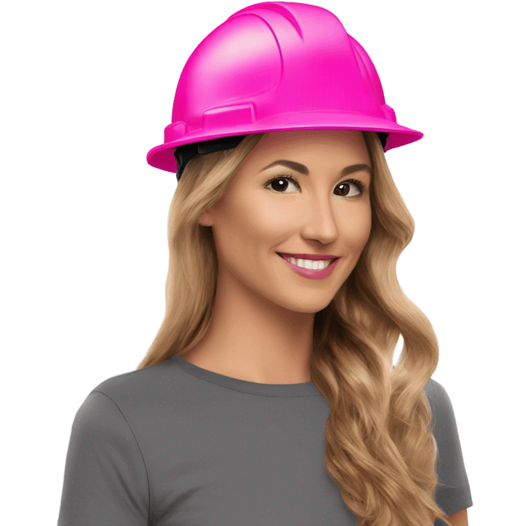 pink hard hat emoji