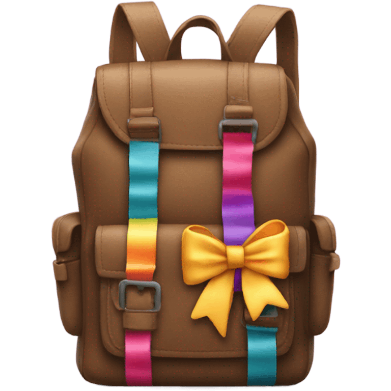 A book bag with bows emoji