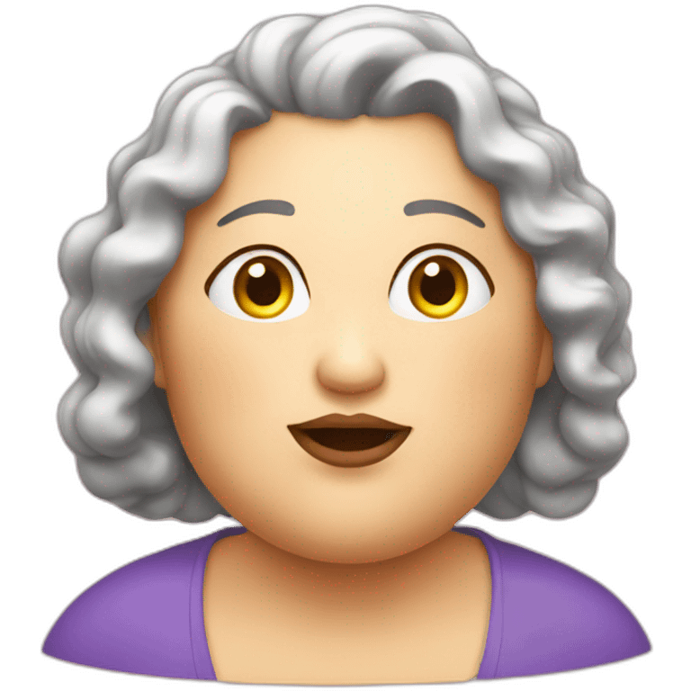 Big fat lady with double chin emoji