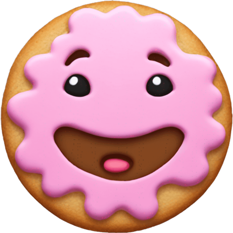 pink christmas cookie emoji