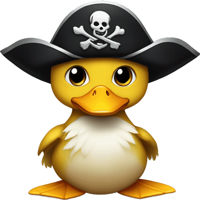 duckling wearing pirate hat and an eyepatch  emoji