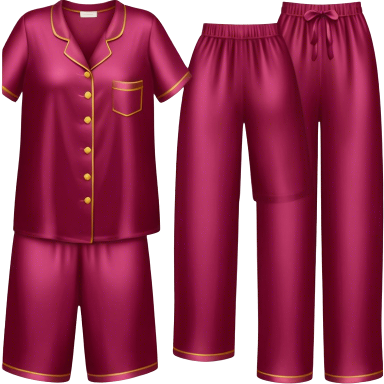 Silk burgundy pajamas  emoji