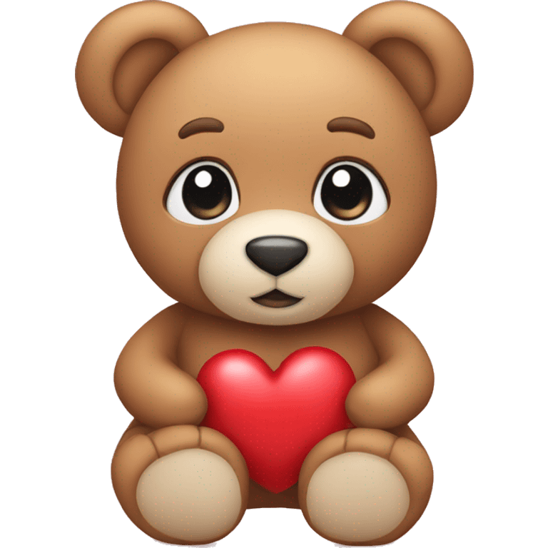 teddy bear with heart emoji