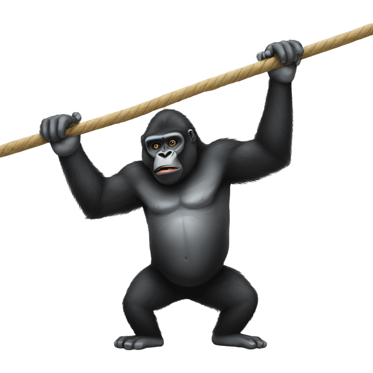 Gorilla doing the limbo  emoji