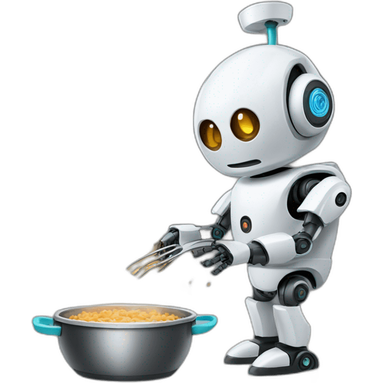 Robot cooking emoji