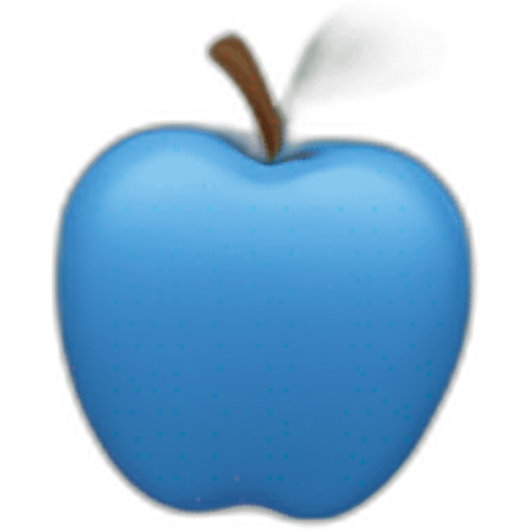 blue apple emoji