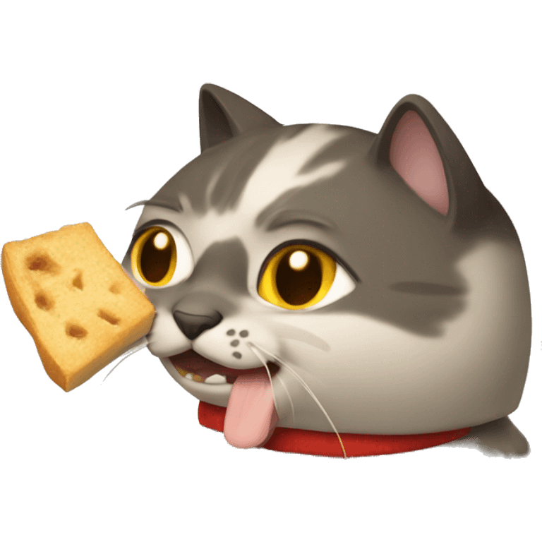 Gato comiendo  emoji