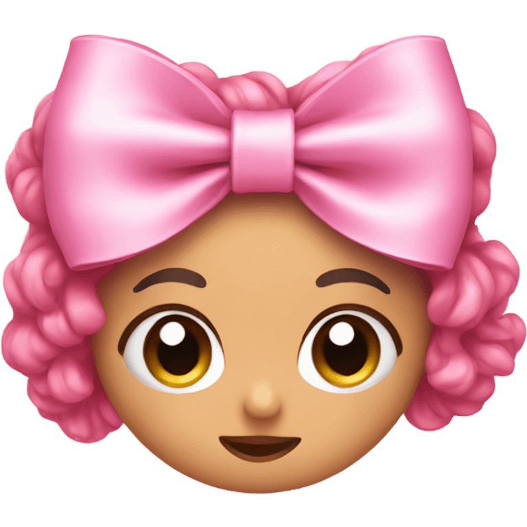 Cute pink bow emoji