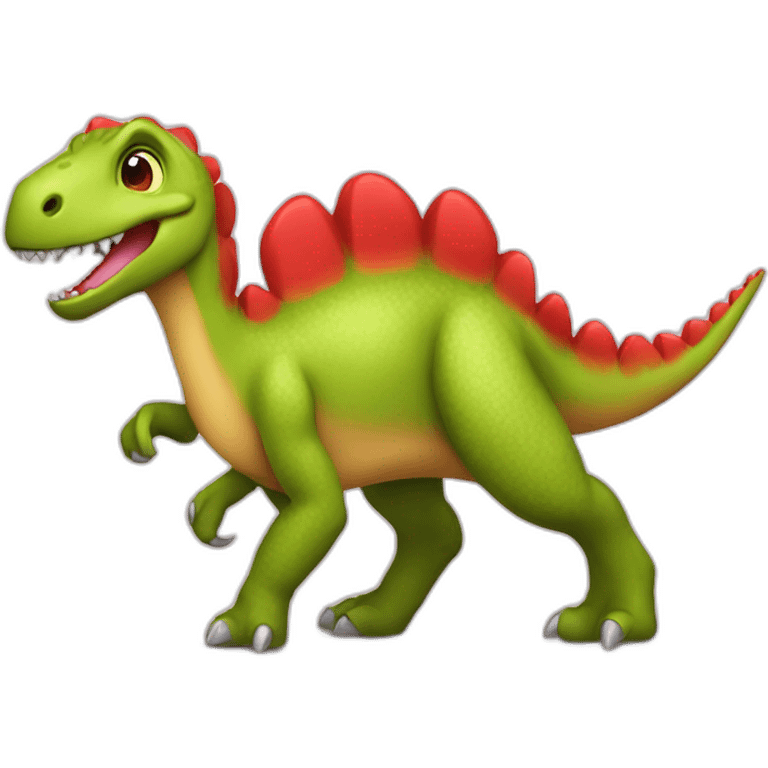 cute dinosaur red emoji