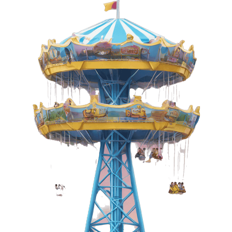 Amusement park drop tower emoji