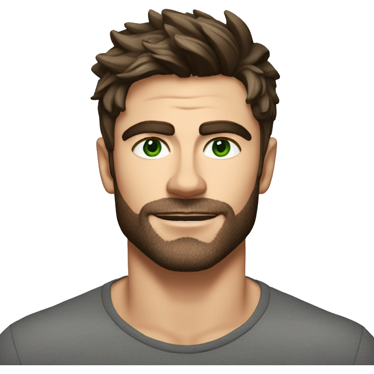 Zac efron with green eyes and middle stubble beard  emoji