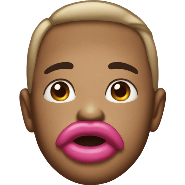 pink kiss emoji