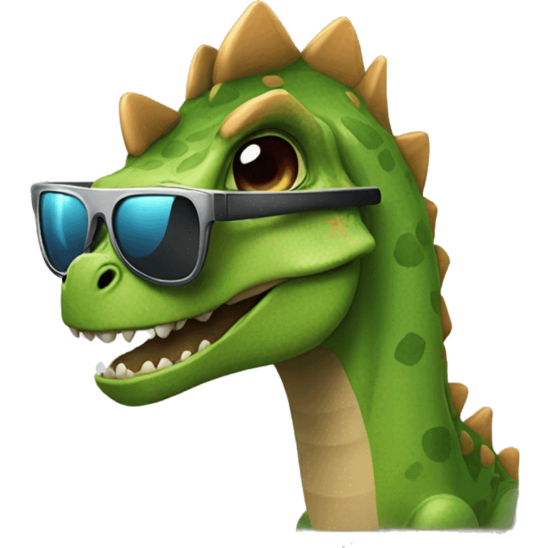 dinosaur with sunglasses  emoji