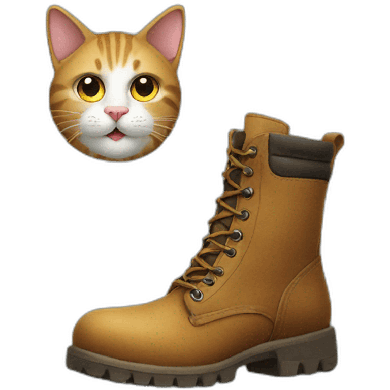 Funny cat with boots emoji