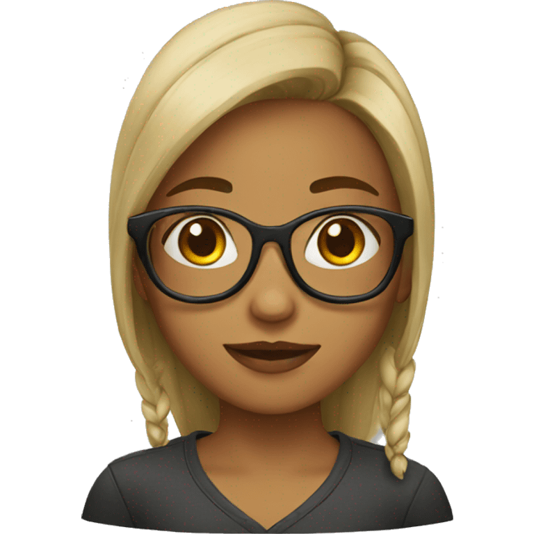 Girl with glasses  emoji