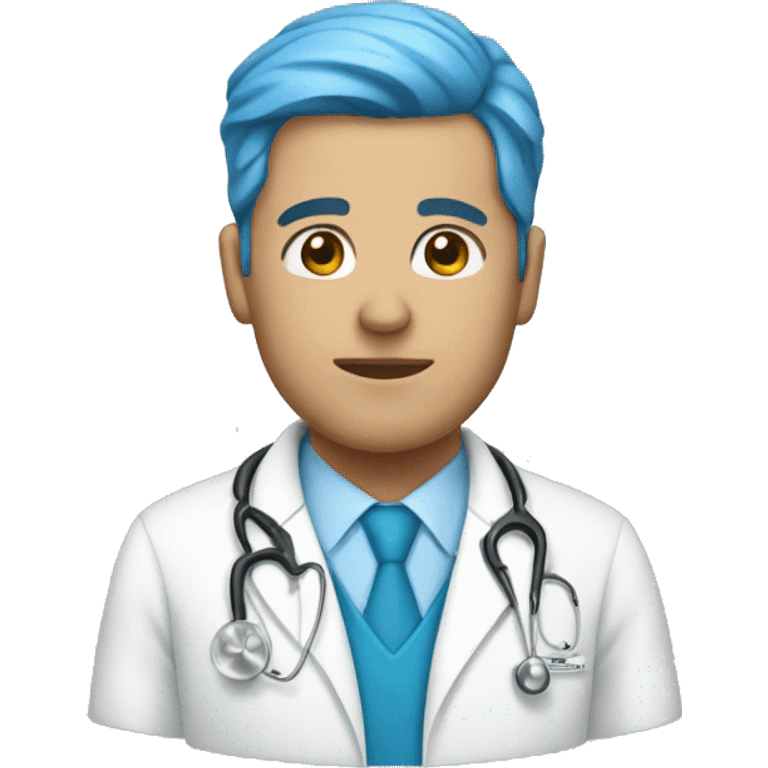 Orthopedic doctor in blue uniform emoji