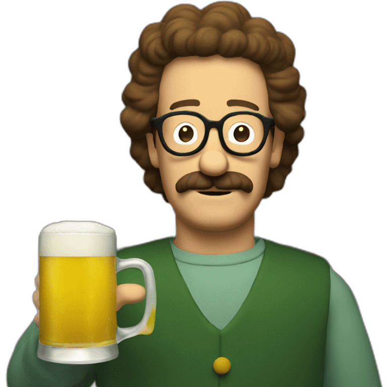 Ned Flanders drink a beer emoji