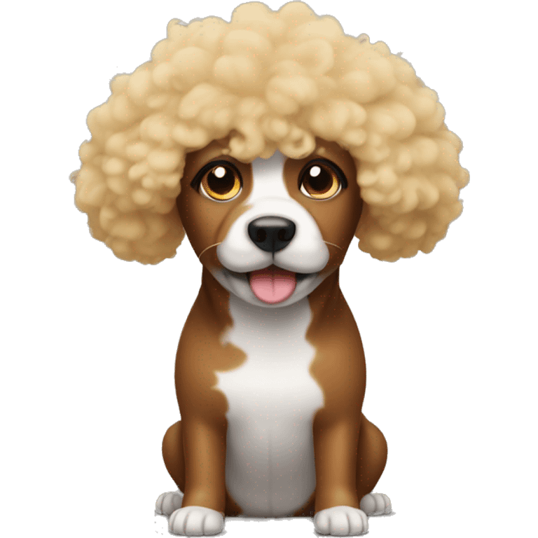 dog with afro emoji