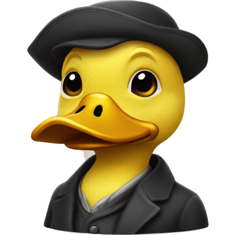 Yellow debugging duck sherlock holmes emoji