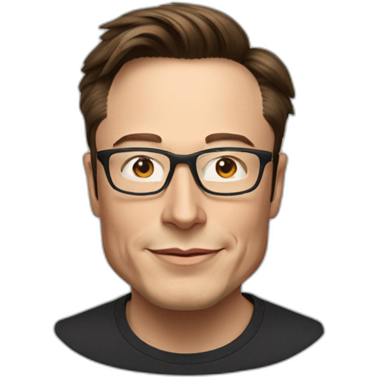 elon musk wearing glasses emoji