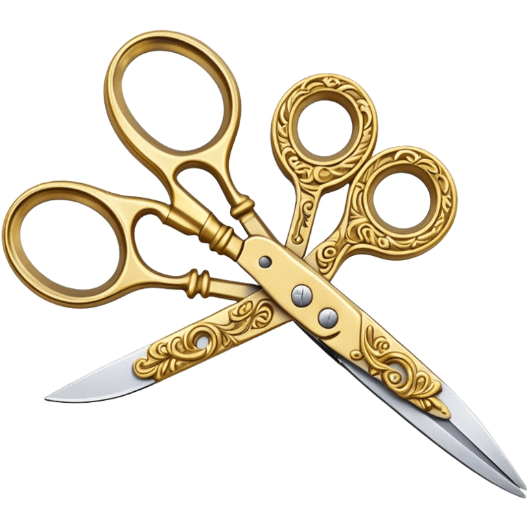 vintage rococo scissors emoji