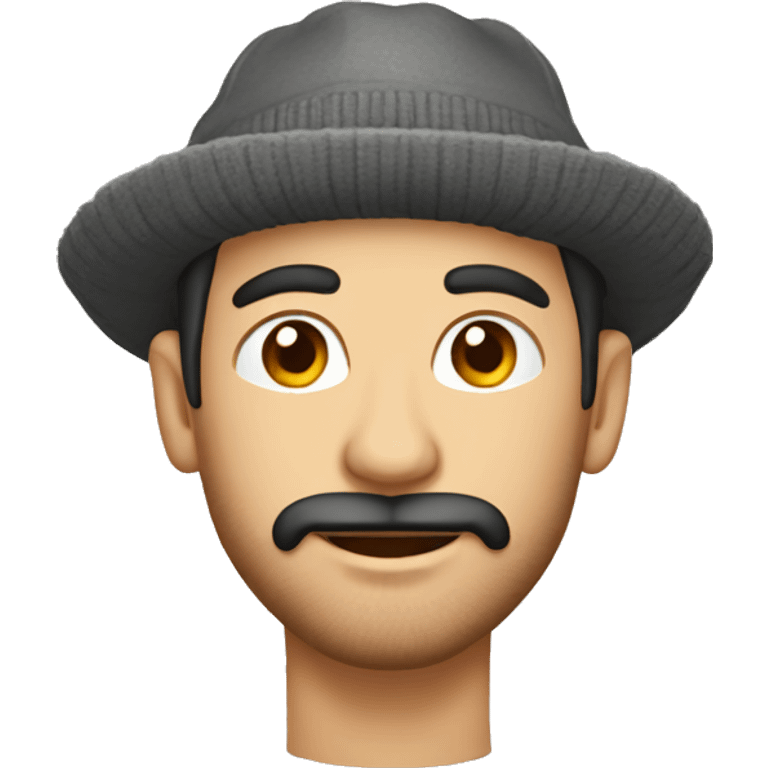 hombre Moreno con gorro de lana emoji