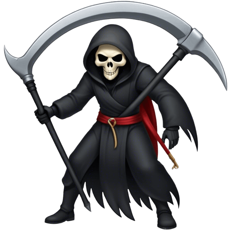 Reaper scythe behind him emoji