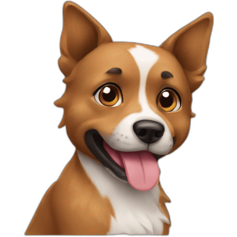 Chat avec chien emoji