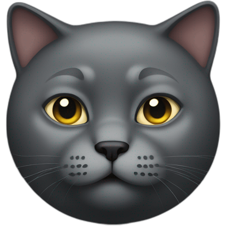 dark grey fat cat emoji