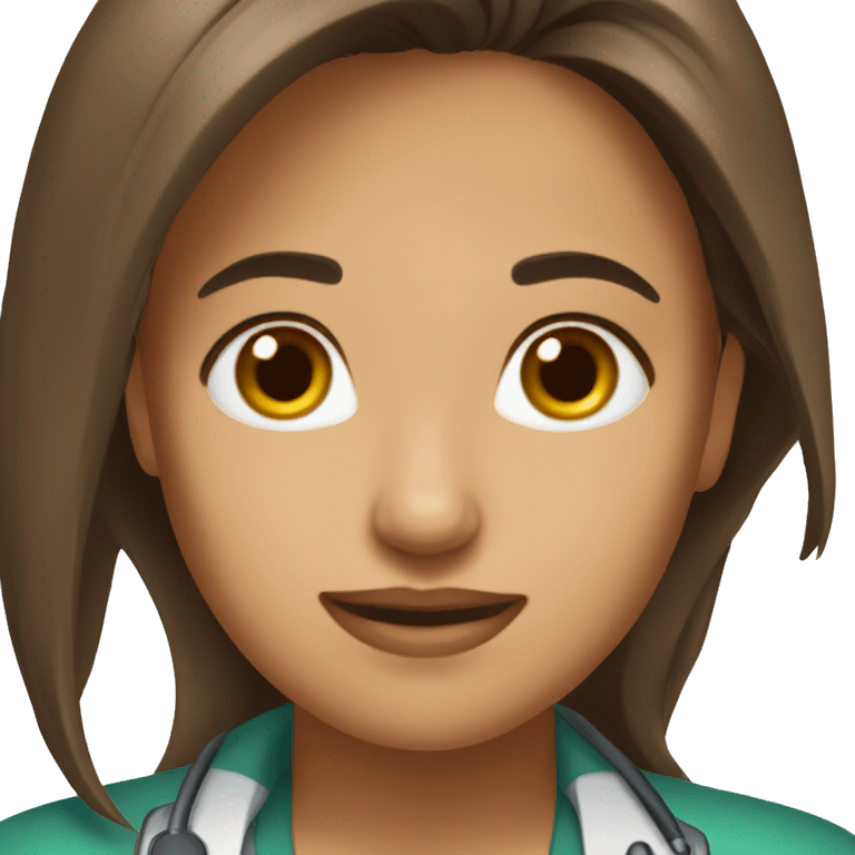 pharmaceutical specialist brown hair, latina emoji