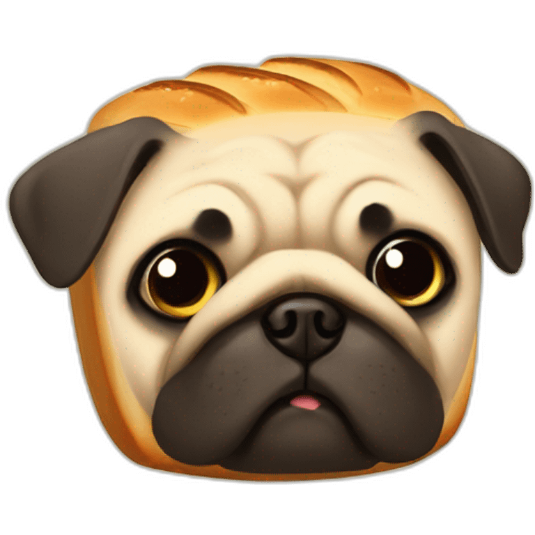 Loaf of bread - pug emoji