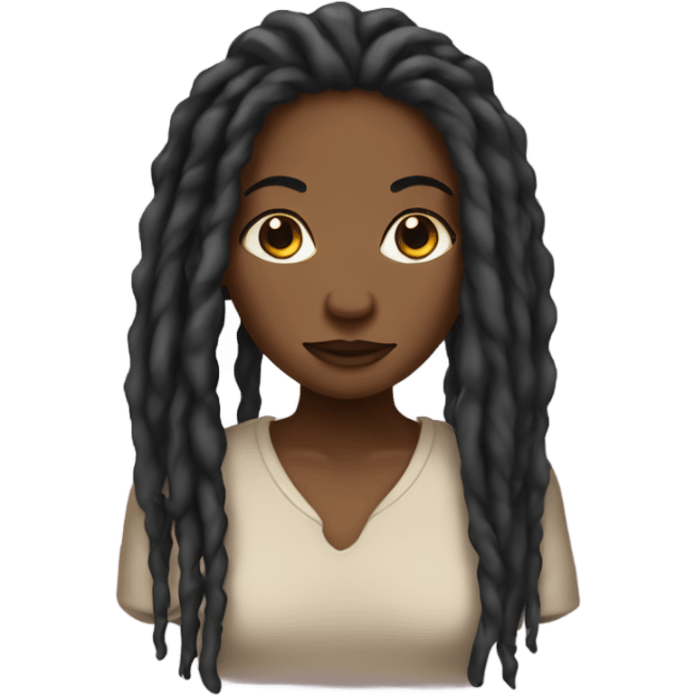 Blacknwoman with dreads emoji