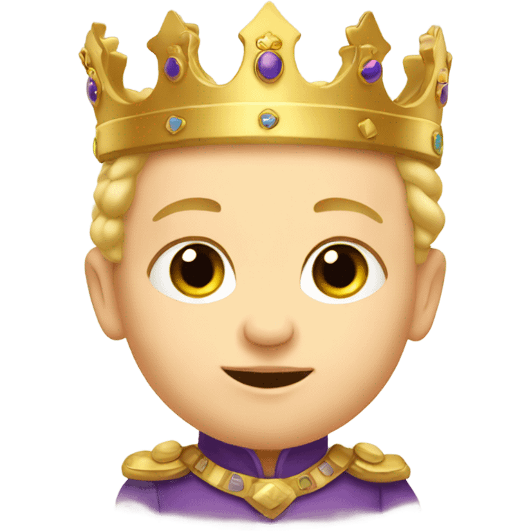 Caucasian baby king emoji