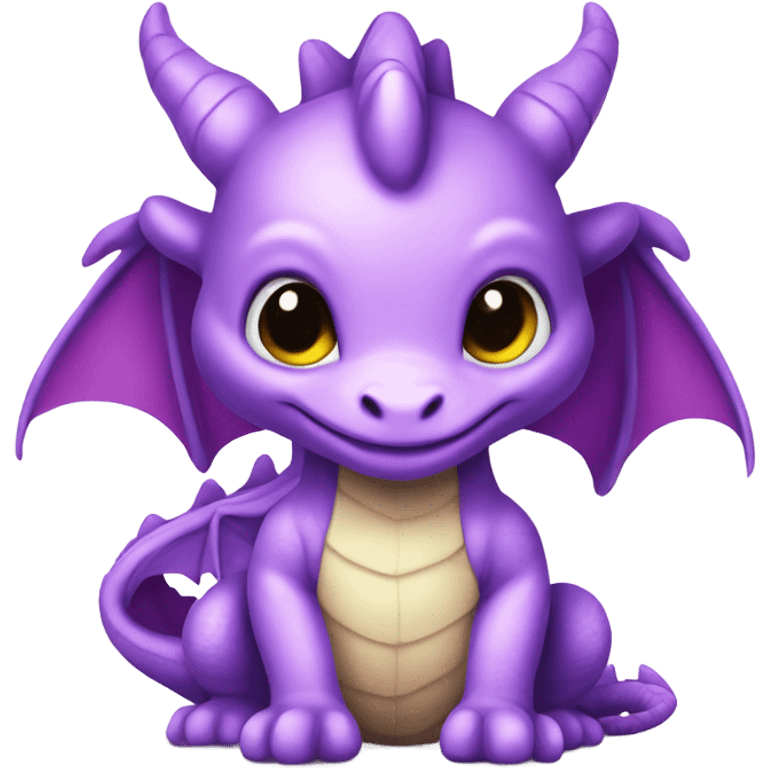 kawaii purple baby dragon  emoji