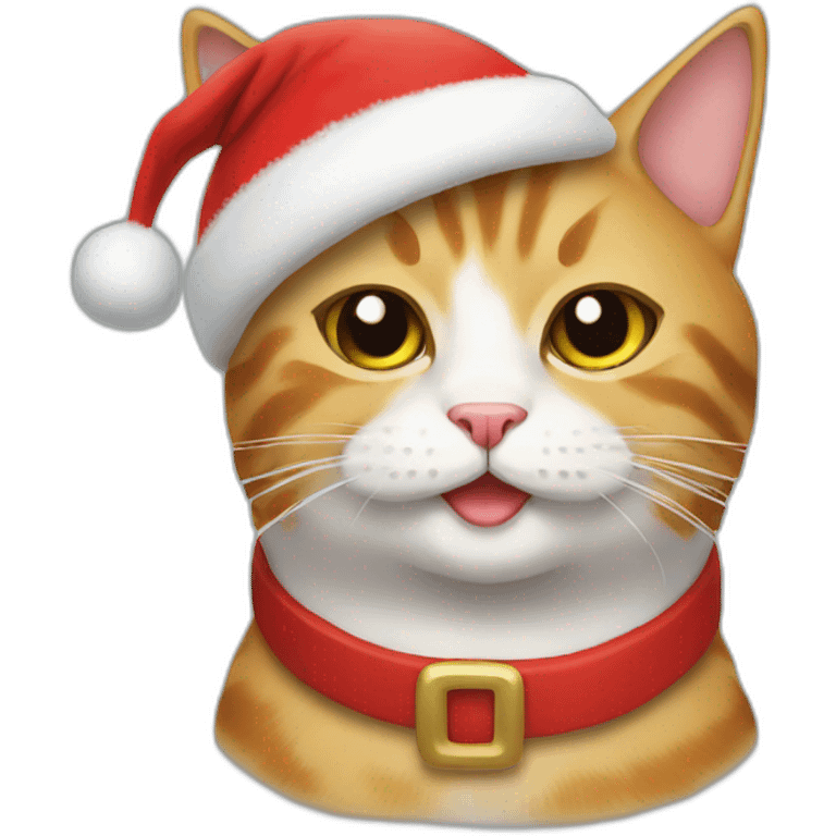 Christmas hat cat emoji