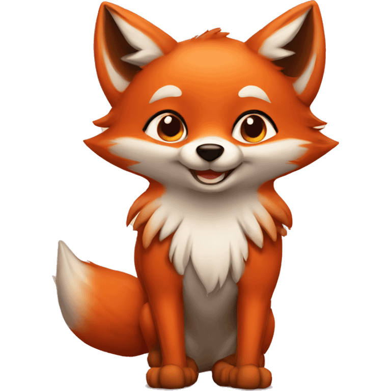 flirtatious loving fox emoji