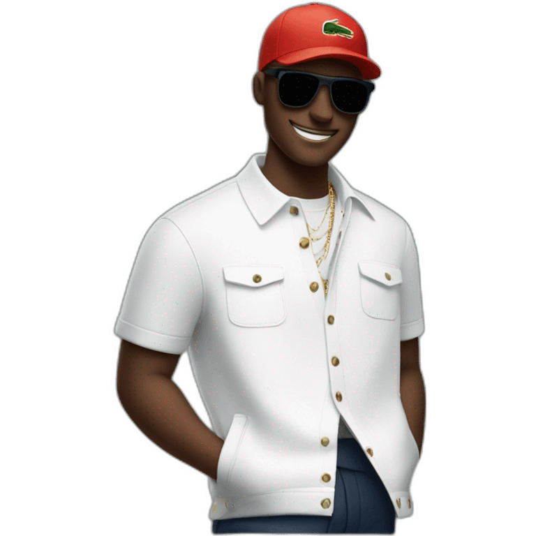 Guy using black lacoste in baile funk emoji