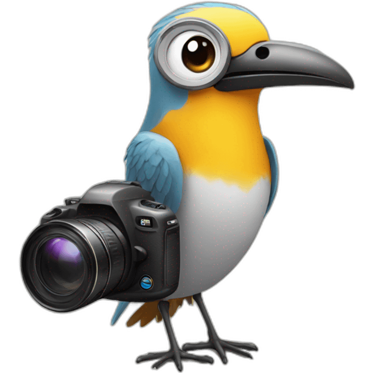 bird with camera emoji