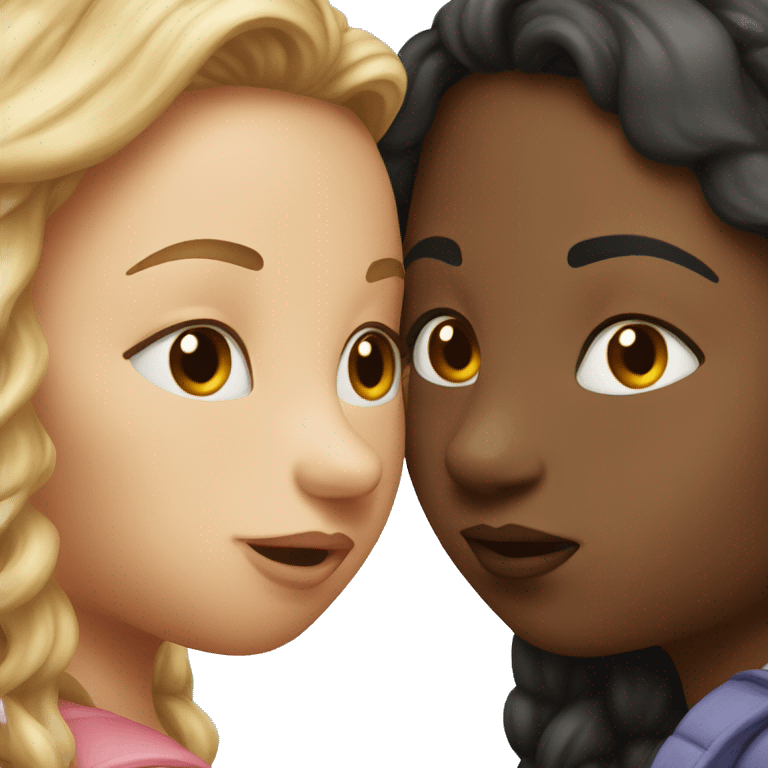 two girls kissing emoji