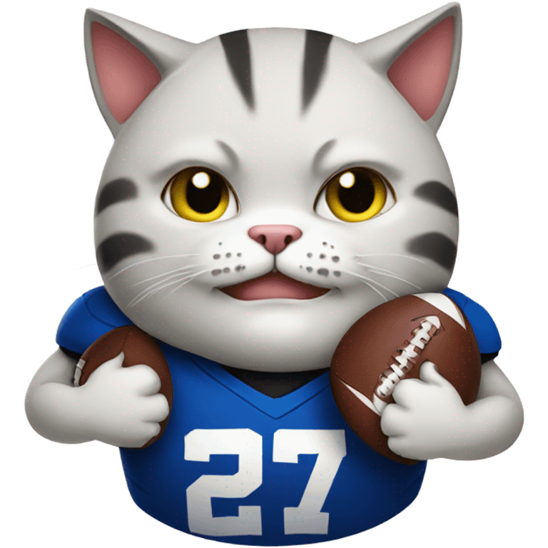 Fat football cats emoji