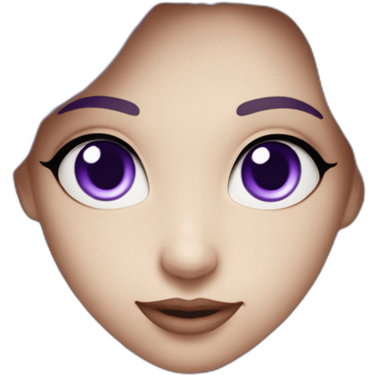 Coeur violet sur cœur blanc emoji